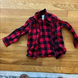Carter's Red and Black Plaid Button Down Shirt